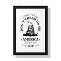 Don’t Tread on Me Framed Vertical Poster - Appeal to Heaven USA