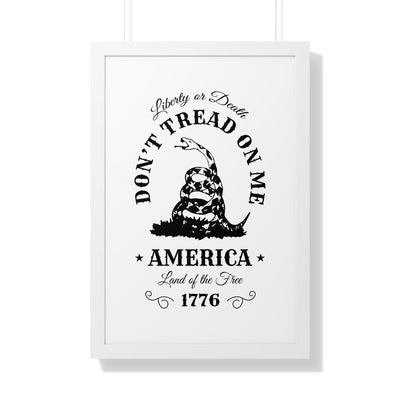 Don’t Tread on Me Framed Vertical Poster - Appeal to Heaven USA