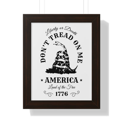 Don’t Tread on Me Framed Vertical Poster - Appeal to Heaven USA