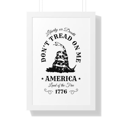 Don’t Tread on Me Framed Vertical Poster - Appeal to Heaven USA