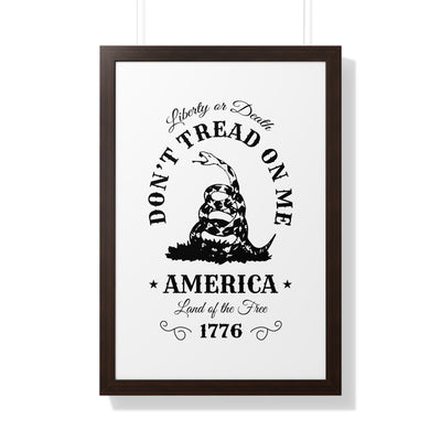 Don’t Tread on Me Framed Vertical Poster - Appeal to Heaven USA