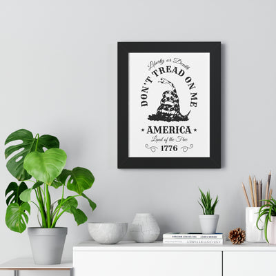 Don’t Tread on Me Framed Vertical Poster - Appeal to Heaven USA