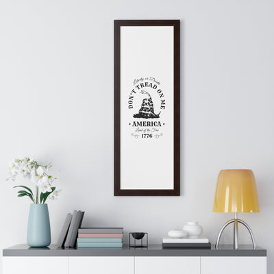 Don’t Tread on Me Framed Vertical Poster - Appeal to Heaven USA