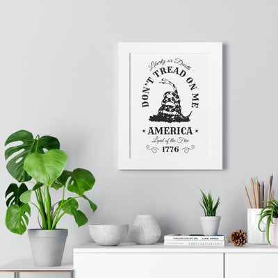 Don’t Tread on Me Framed Vertical Poster - Appeal to Heaven USA