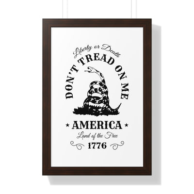 Don’t Tread on Me Framed Vertical Poster - Appeal to Heaven USA