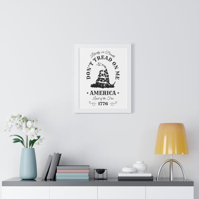 Don’t Tread on Me Framed Vertical Poster - Appeal to Heaven USA