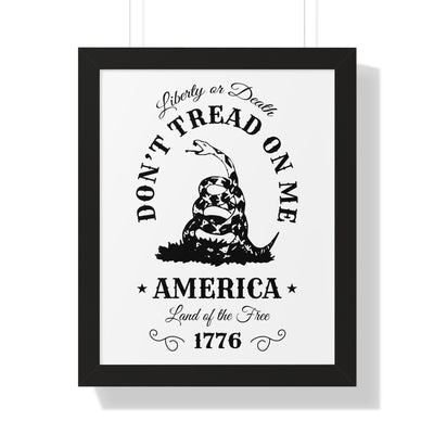 Don’t Tread on Me Framed Vertical Poster - Appeal to Heaven USA