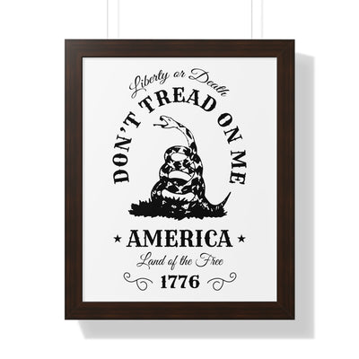 Don’t Tread on Me Framed Vertical Poster - Appeal to Heaven USA