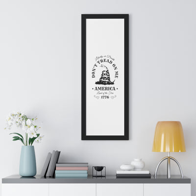 Don’t Tread on Me Framed Vertical Poster - Appeal to Heaven USA