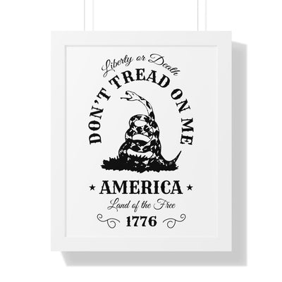 Don’t Tread on Me Framed Vertical Poster - Appeal to Heaven USA