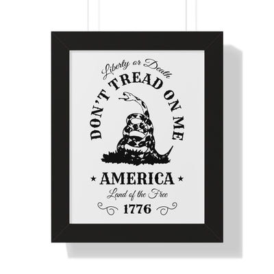 Don’t Tread on Me Framed Vertical Poster - Appeal to Heaven USA