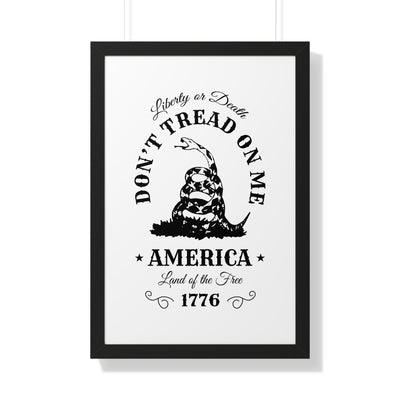 Don’t Tread on Me Framed Vertical Poster - Appeal to Heaven USA