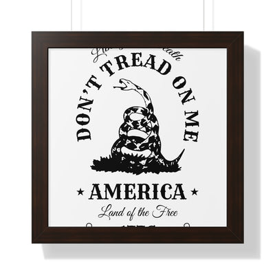 Don’t Tread on Me Framed Vertical Poster - Appeal to Heaven USA