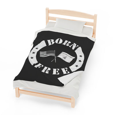 Born Free Velveteen Plush Blanket - Appeal to Heaven USA